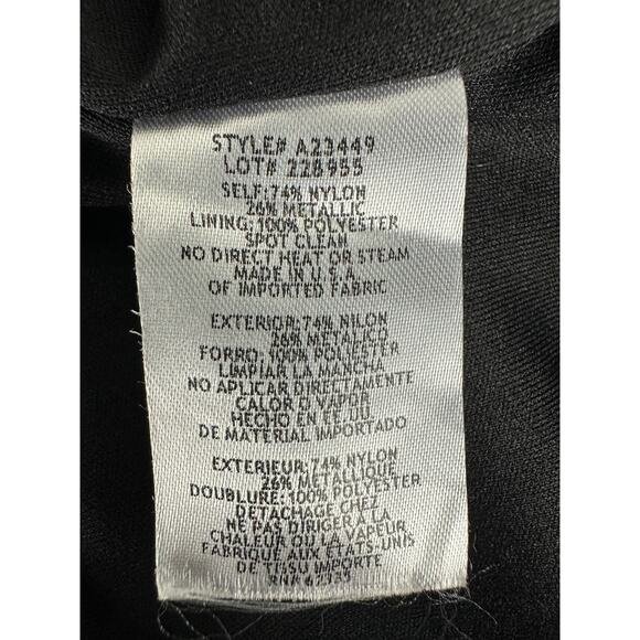 Betsey & Adam Size 14 Cape Sleeve Drape Metallic Evening Gown Taupe Modest $258 - Picture 14 of 14